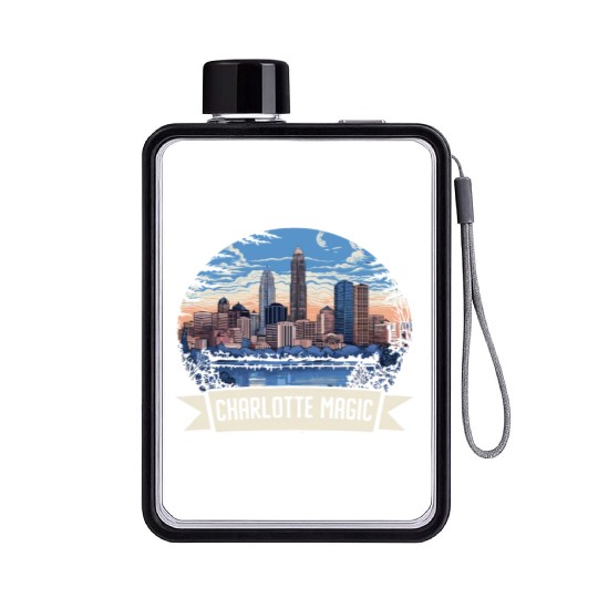 Charlotte North Carolina USA America United States Flat Water Bottles