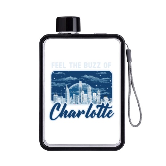 Charlotte North Carolina USA America United States Flat Water Bottles