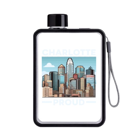 Charlotte North Carolina USA America United States Flat Water Bottles