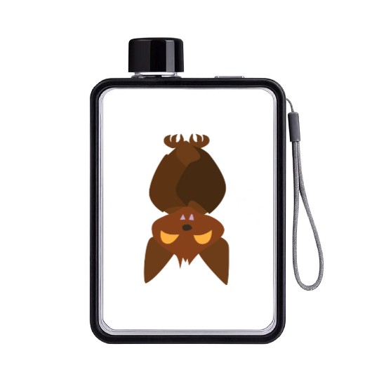Halloween Sleeping Bat Flat Water Bottles