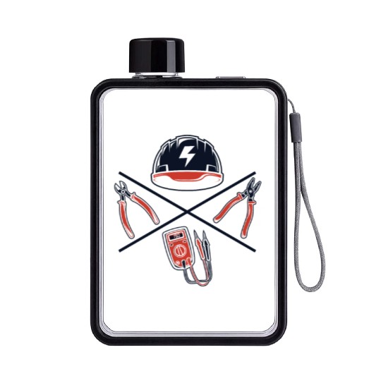 Wiremen Powerline Technician Lineworker Worker Flat Water Bottles