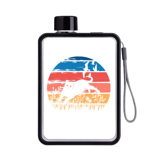 I Love My Tuxedo Cat Flat Water Bottles