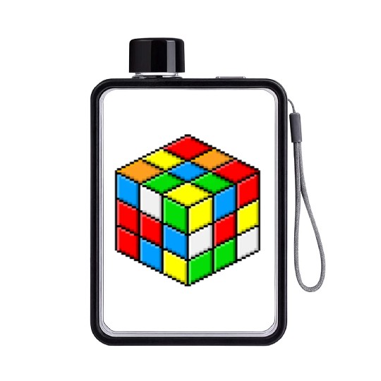 rubiks cube Flat Water Bottles