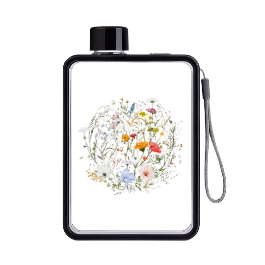 Botanical Floral Wildflower Gardener Gardening Flat Water Bottles
