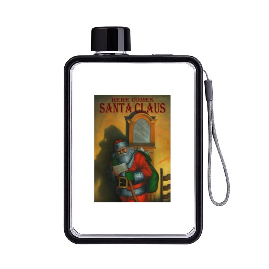 Evil Santa 2-Here Comes Santa Claus Flat Water Bottles