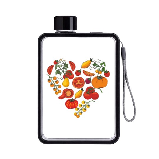 Vegetable Gardener Gardening Tomato Flat Water Bottles