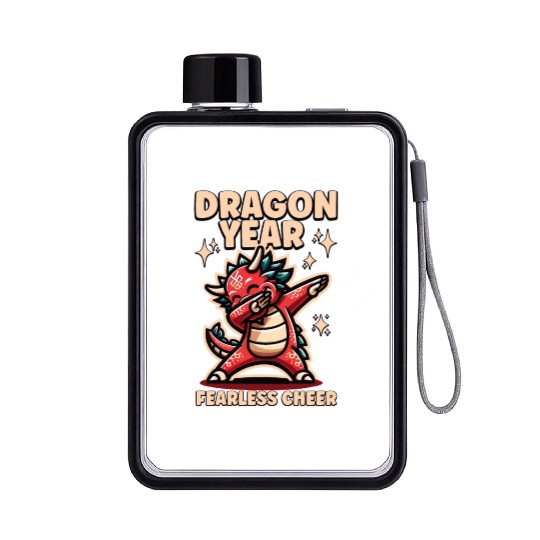 Dragon Kids Year of the Dragon Dabbing Flat Water Bottles