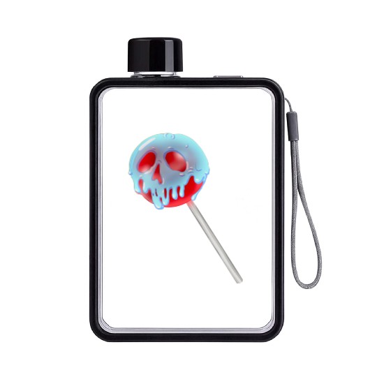 Poison Apple Halloween Candy Lollipop Flat Water Bottles