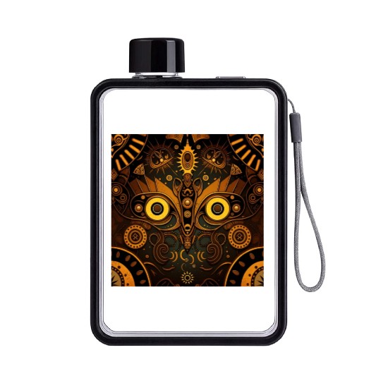 New Age 1920s Abstract Steampunk Design Flat Water Bottles