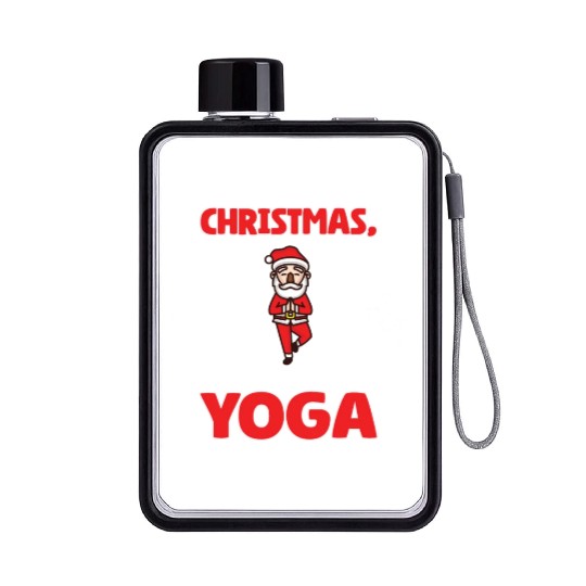 Yogini Yoga Meditation Christmas, Love And Yoga Flat Water Bottles