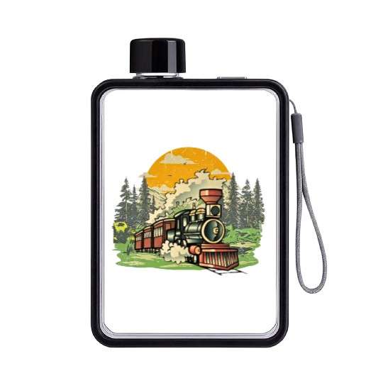 Christmas North Pole Polar Express All Abroad Xmas Flat Water Bottles