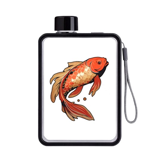 Koi Fish Japanese Carp Pond Flat Water Bottles