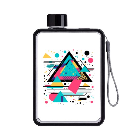 90s Design Flat Water Bottles