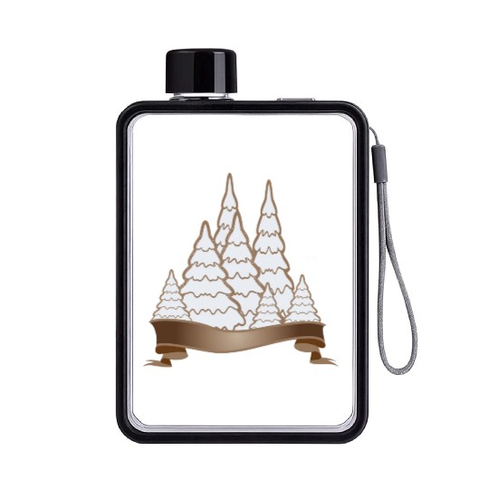 beautiful gingerbread forest for Christmas Flat Water Bottles