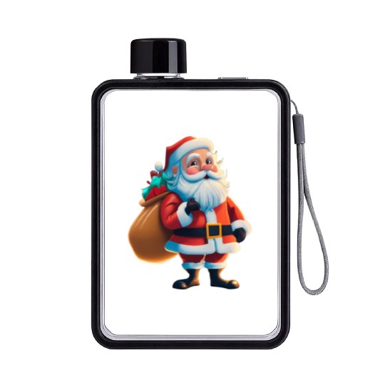 Santa Claus is coming Flat Water Bottles