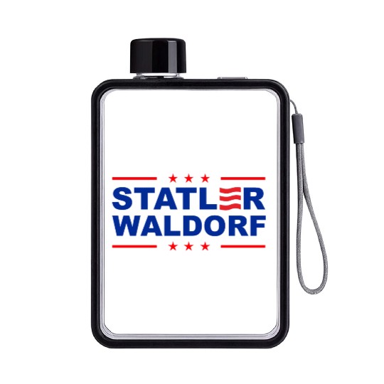Statler and Waldorf Flat Water Bottles