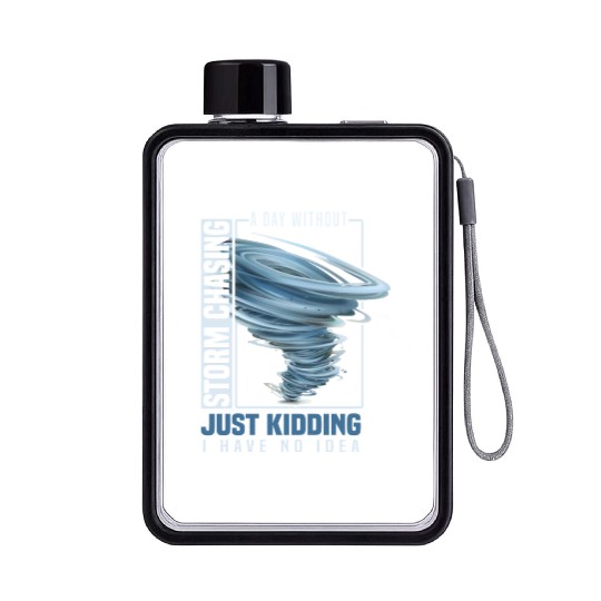Storm chaser gift idea | Tornado meteorologists Flat Water Bottles