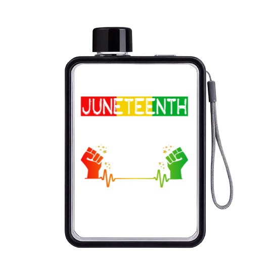 JuneTeenth Breaking Every Chain Since 1865 Flat Water Bottles