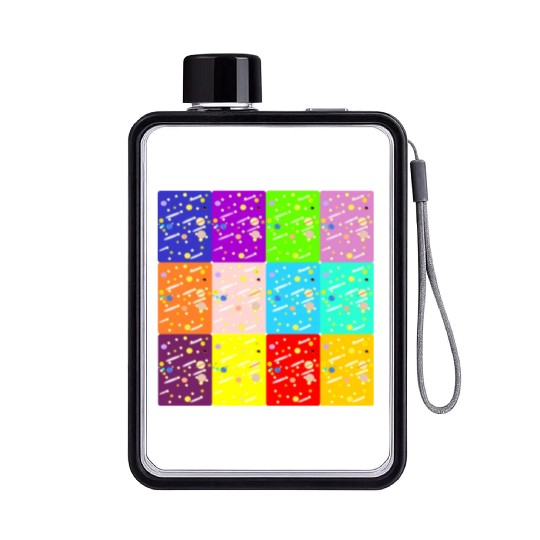 Universe Colors Sky Galaxy Colorful Pattern Design Flat Water Bottles