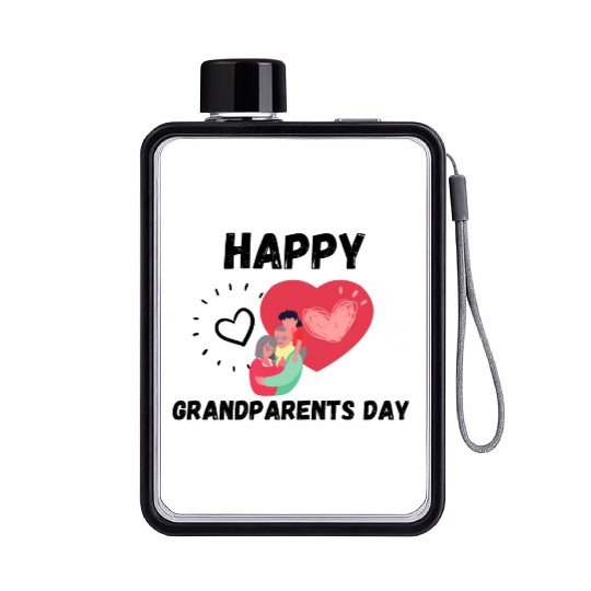 Happy Grandparents Day Flat Water Bottles