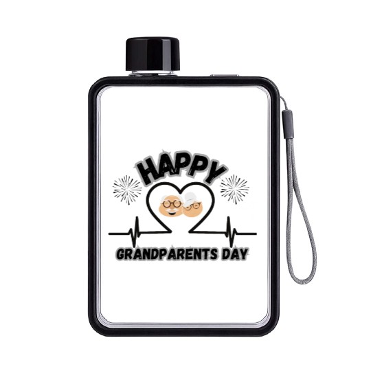 Happy Grandparents Day Flat Water Bottles