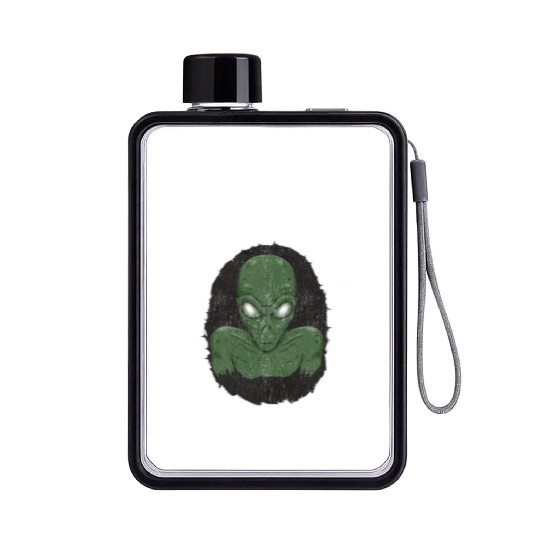 Ew People Scary Alien Shape Flat Water Bottles