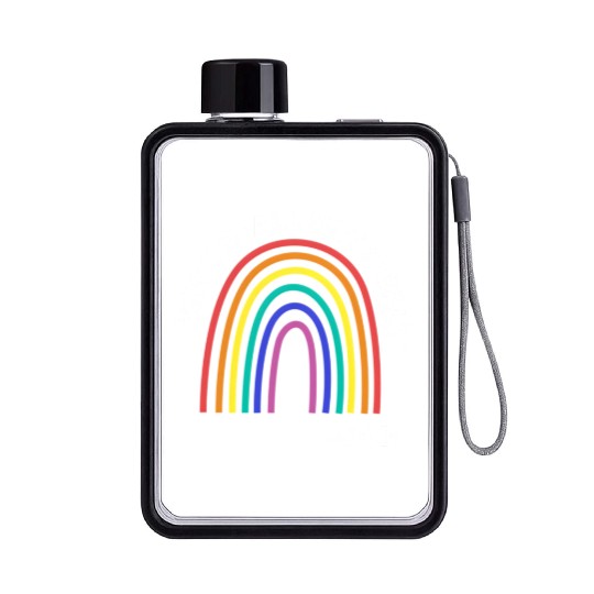 Thou Shall Not Steal Rainbow God Christian Flat Water Bottles