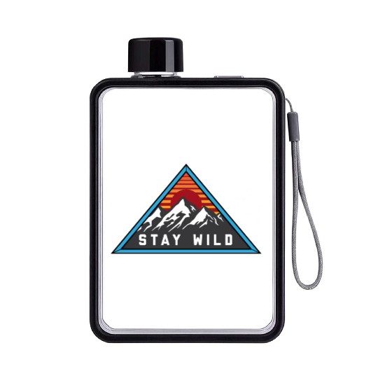 Stay Wild Mountain Design - Embrace Adventure Flat Water Bottles