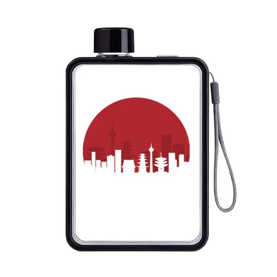 Tokyo Typography Flat Water Bottles - Urban Statement