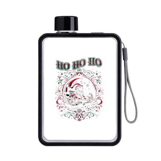 HO HO HO Santa's Magic Ride Flat Water Bottles