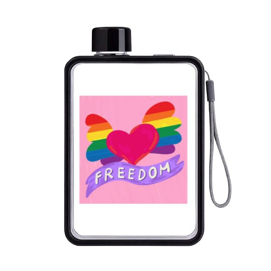Love Freedom Flat Water Bottles