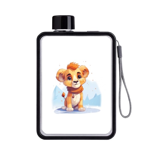 Baby Simba- The lion king Flat Water Bottles
