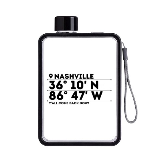 Nashville: Music City, USA Flat Water Bottles