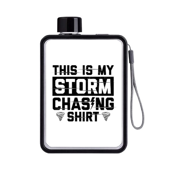 Storm Chaser Gifts | Severe Weather Storm Hunter Flat Water Bottles