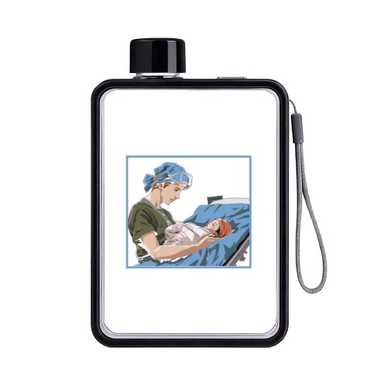 Registered Nurse Medical Medicine Neonatal Nurse Flat Water Bottles