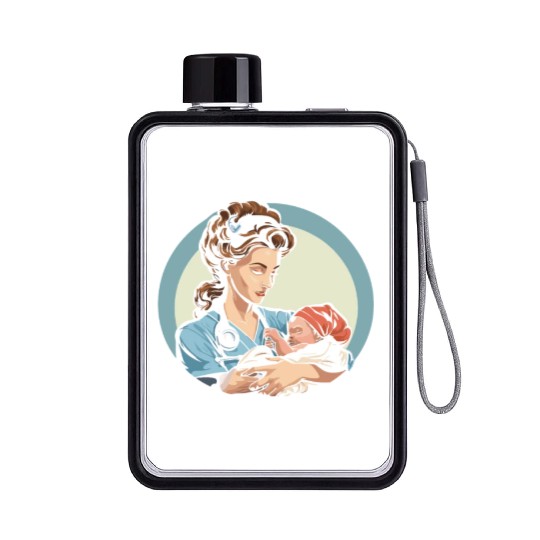 Registered Nurse Medical Medicine Neonatal Nurse Flat Water Bottles