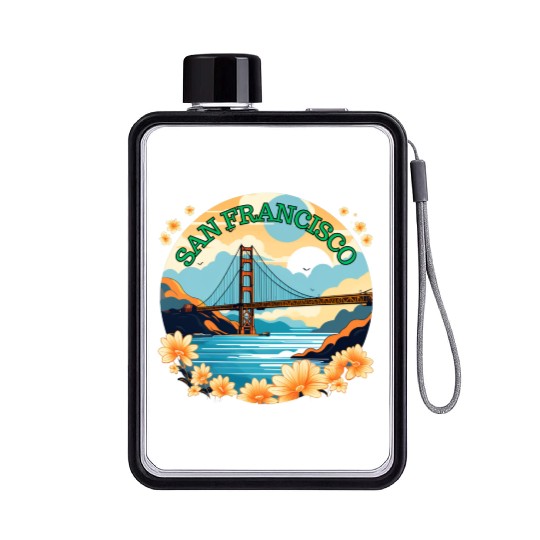 Golden Gate Bridge - San Francisco Flat Water Bottles