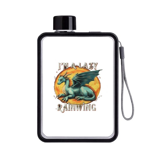 Chill Vibes Only: Lazy RainWing's Wings of Fire Flat Water Bottles