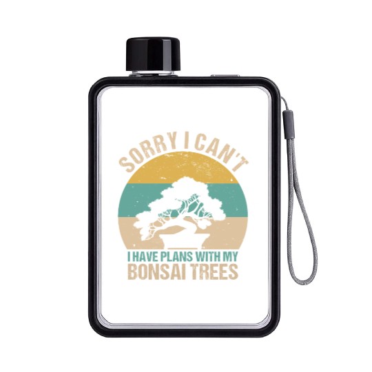 Bonsai Tree - Indoor Plants Lover Gardening Quote Flat Water Bottles