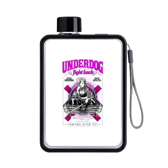 underdog fight back #1 Flat Water Bottles