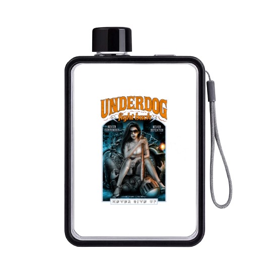 underdog fight back #2 Flat Water Bottles