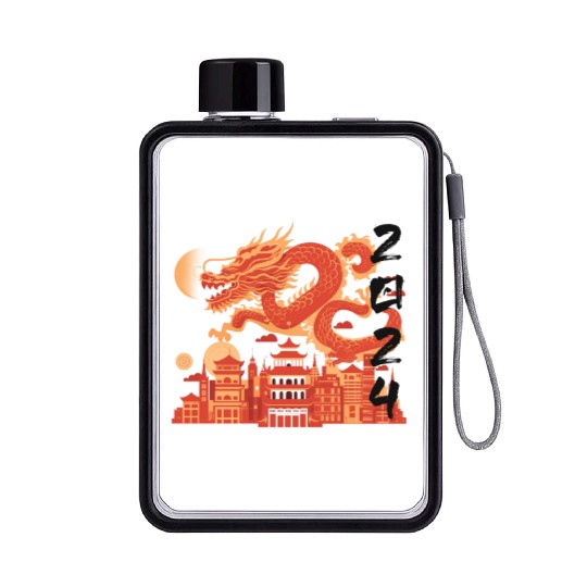 Year Of The Dragon Flat Water Bottles | chinese lanterns