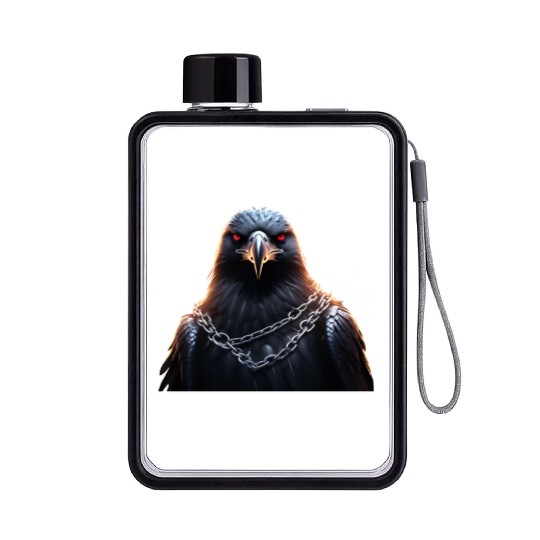 Eagle Caged Thunder: A Heavy Metal Eddie Flat Water Bottles