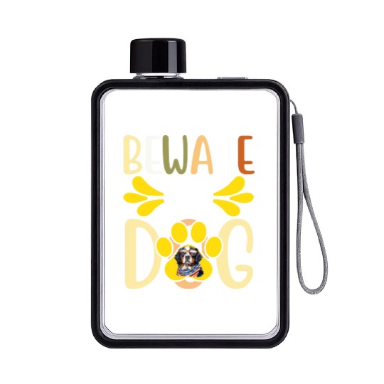 Beware Of Dog Flat Water Bottles
