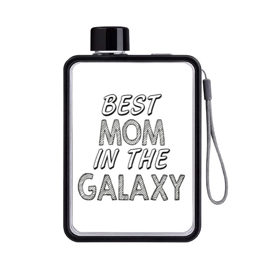 best mom in the galaxy Flat Water Bottles