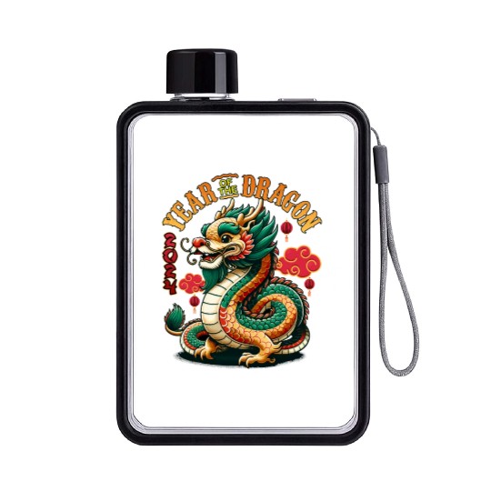 Dragon Year 2024 Embrace Lunar New Year Prosperity Flat Water Bottles