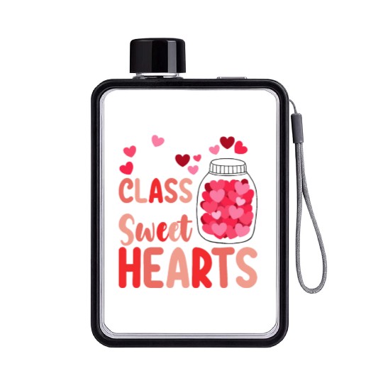 My Class Is Full Of Sweet Hearts Valentine's Day Flat Water Bottles
