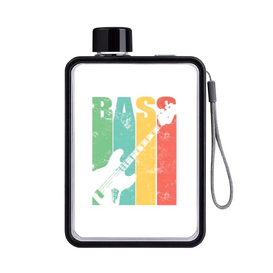 Bass Guitar Flat Water Bottles