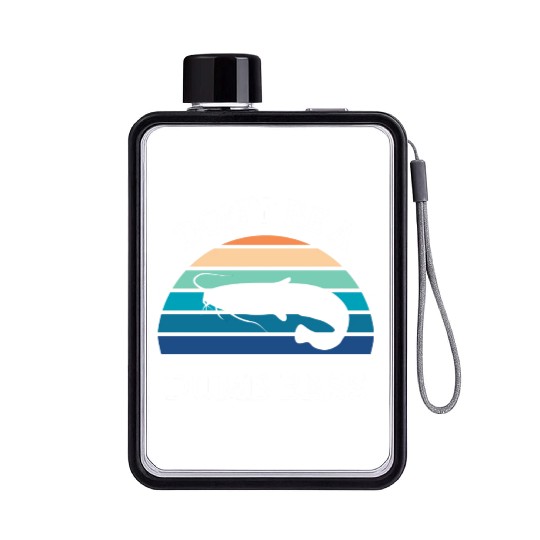 don't be a dumb bass Flat Water Bottles