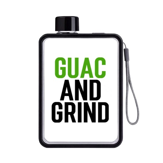Guac and Grind Avocado Gym Flat Water Bottles